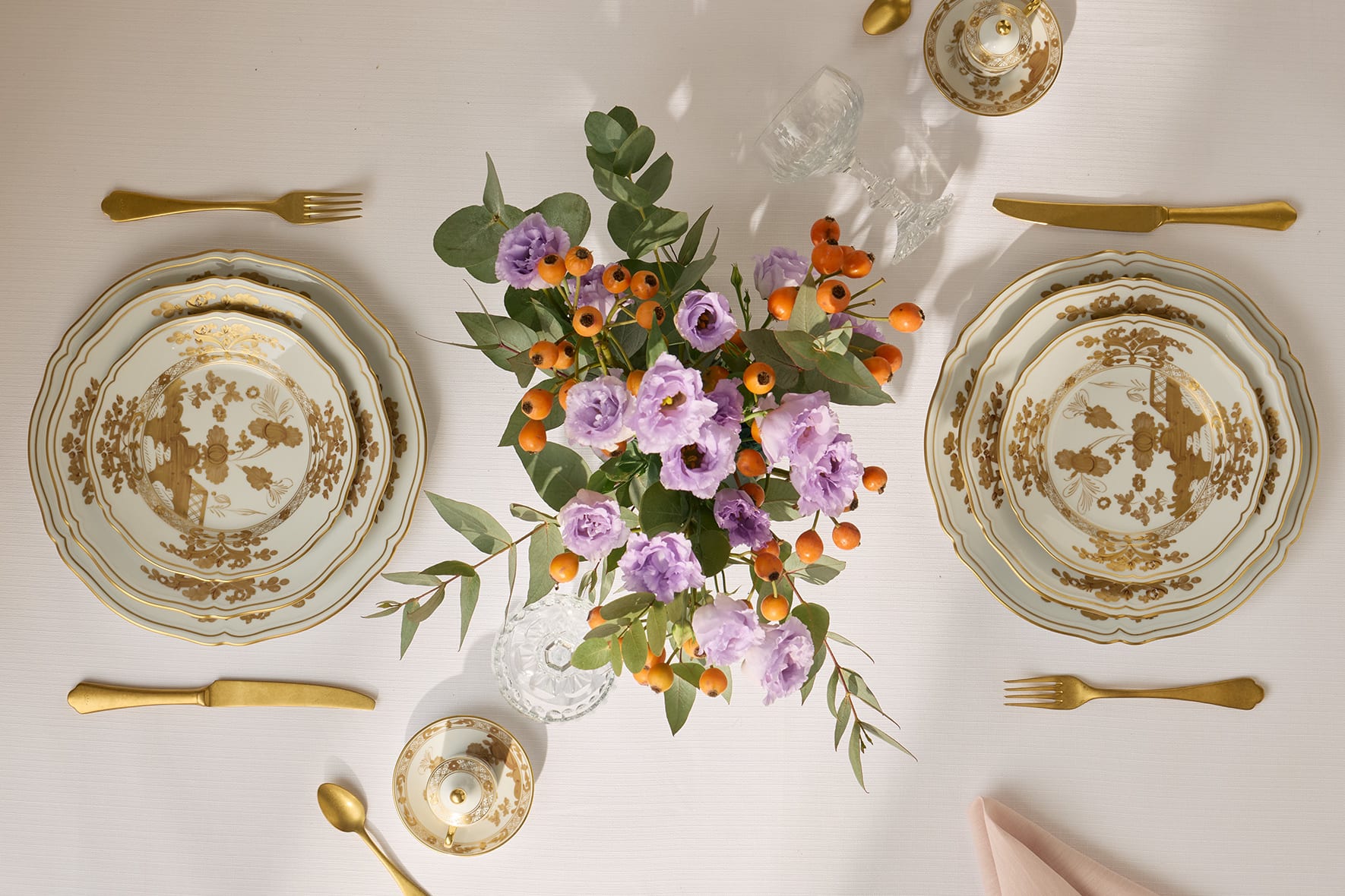 Tableware set for two | Aurum | Ginori 1735